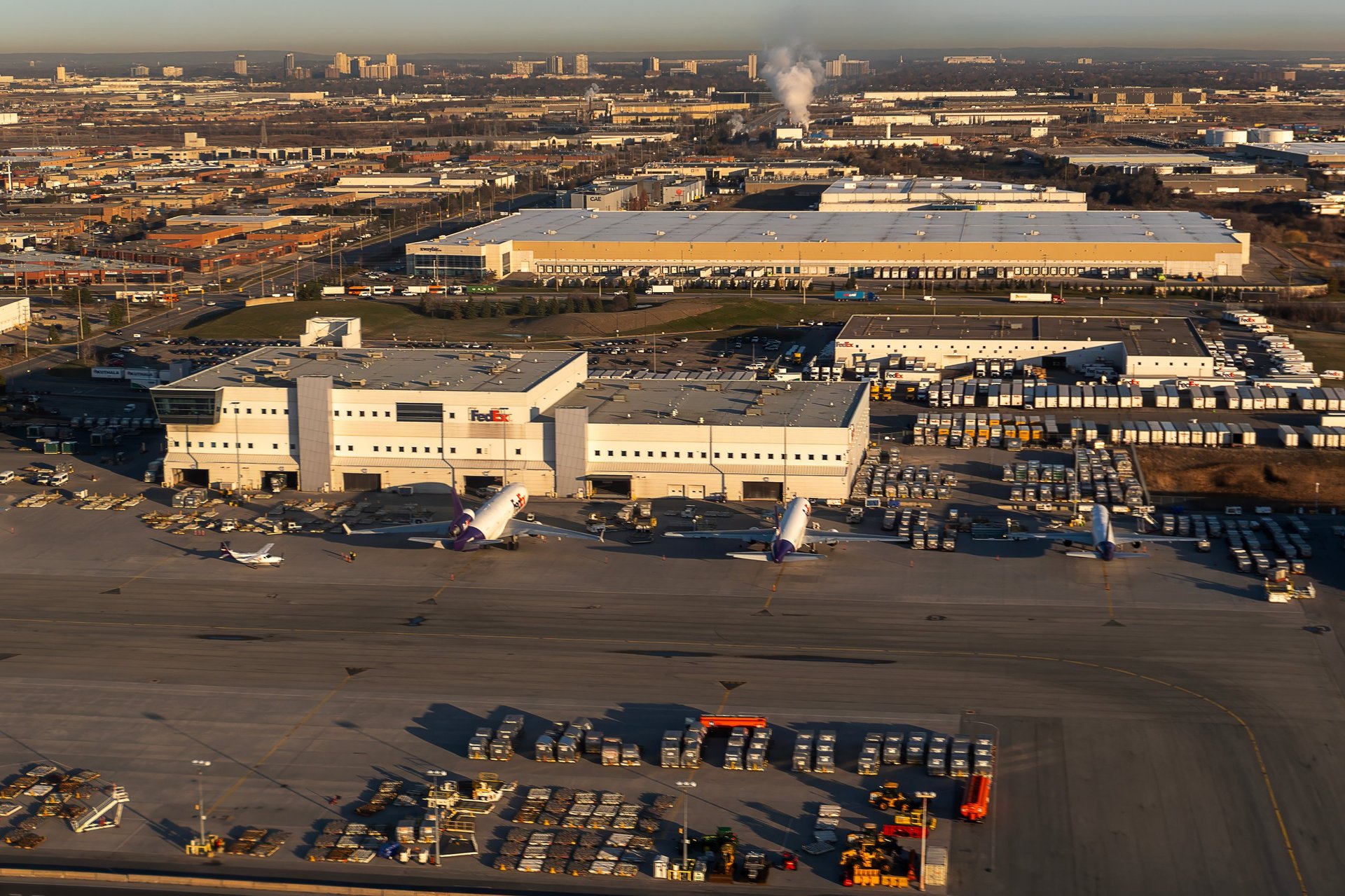 FedEx distribution hub at Toronto Pearson airport